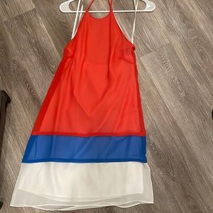 Red, white, and blue dress